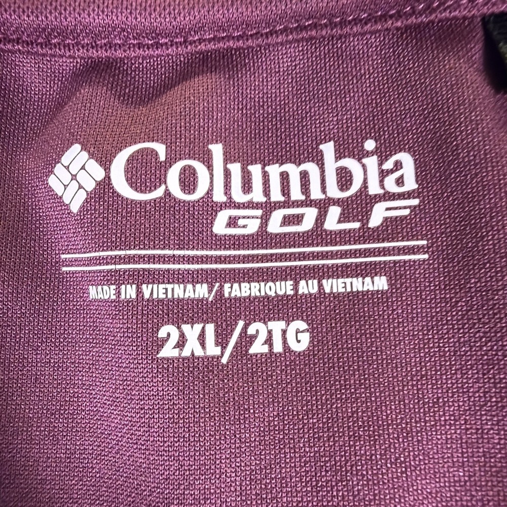 Columbia Golf Polo Men Sz 2XL/2TG Maroon Phillies Spring Training Performance - Picture 3 of 11